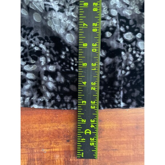 J Jill Womens Shift Dress Size Small Petite Burnout Velvet Lined Black Keyhole - Picture 10 of 11